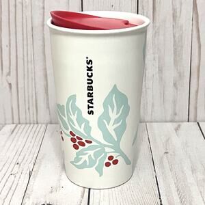 Starbucks Holiday Holly Berry 2018 Ceramic Travel Tumbler Cup 12 oz